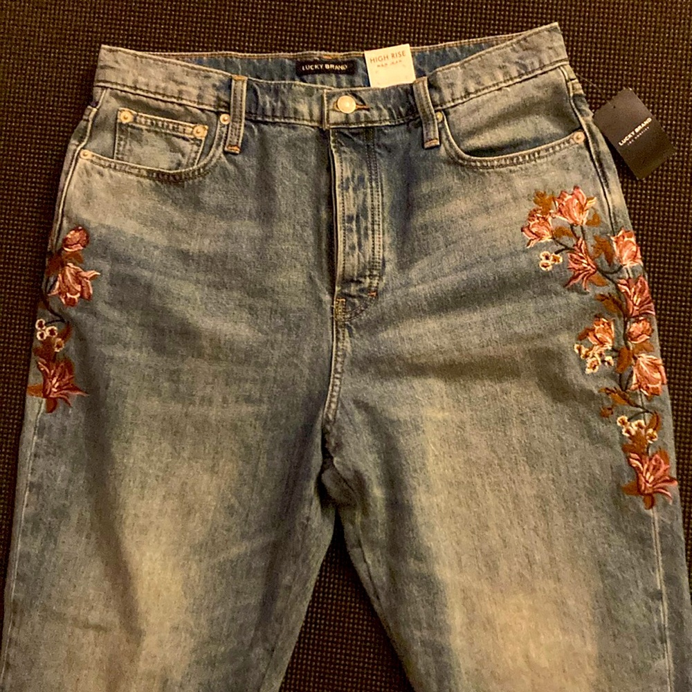 Lucky Brand High Rise Mom Jeans Drew size 14